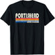 Retro Vintage 70er 80er Jahre Style Portishead, Großbritannien T-Shirt - T-Shirt | Black