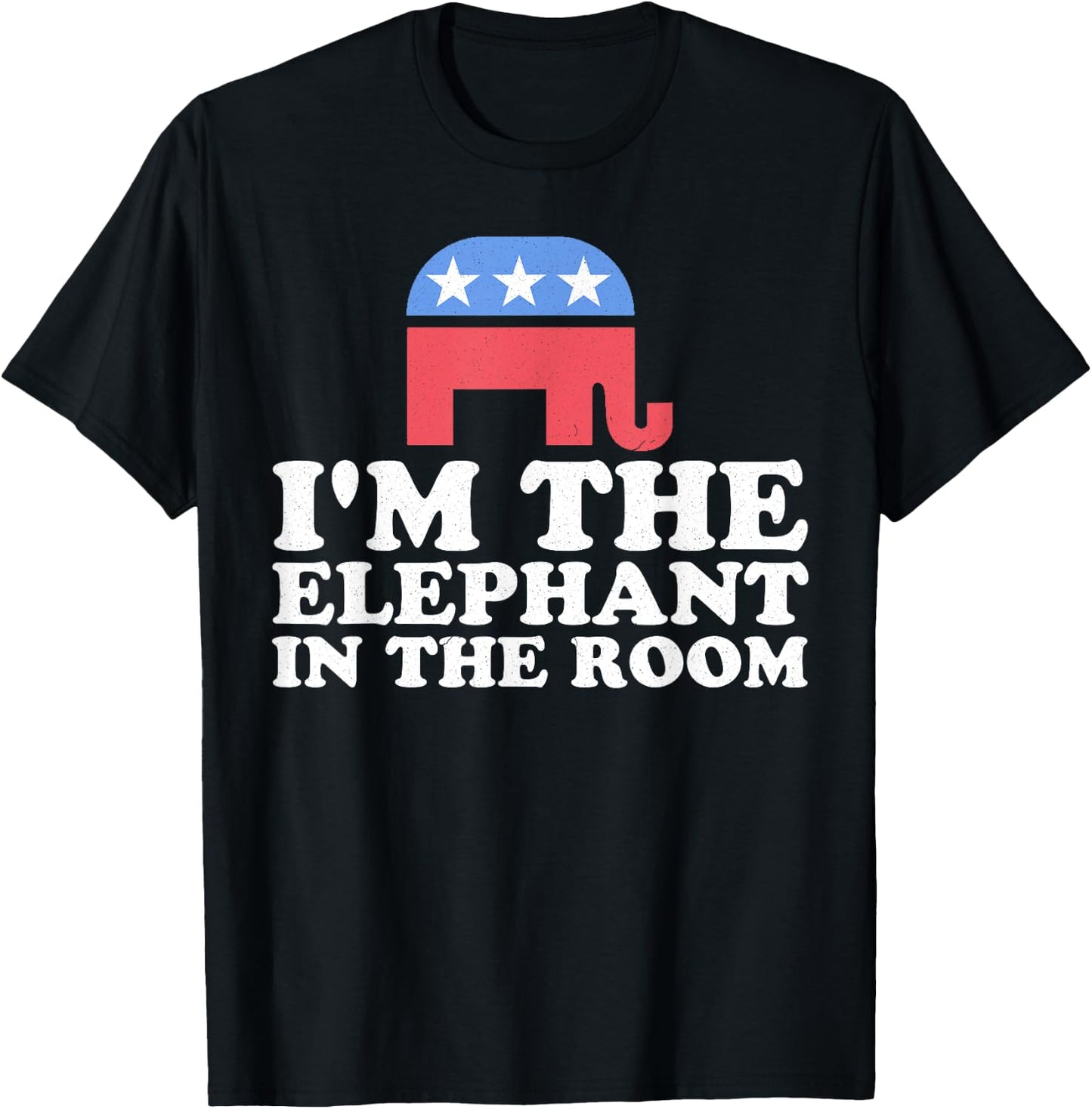 I'm The Elephant In The Room Retro Republican Funny Gift T-Shirt - T-Shirt | Black