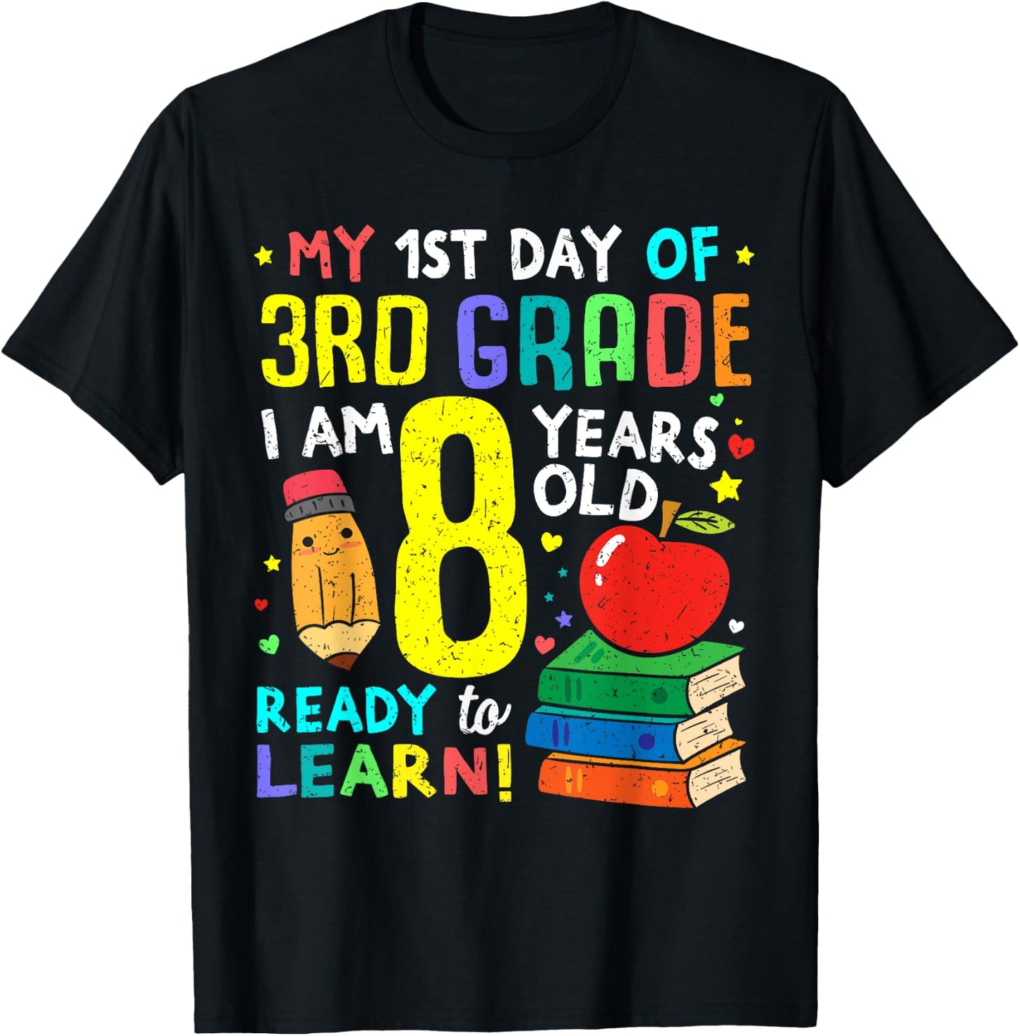 3rd Grade Back to First Day of School Boys Girl T-Shirt - T-Shirt | Black