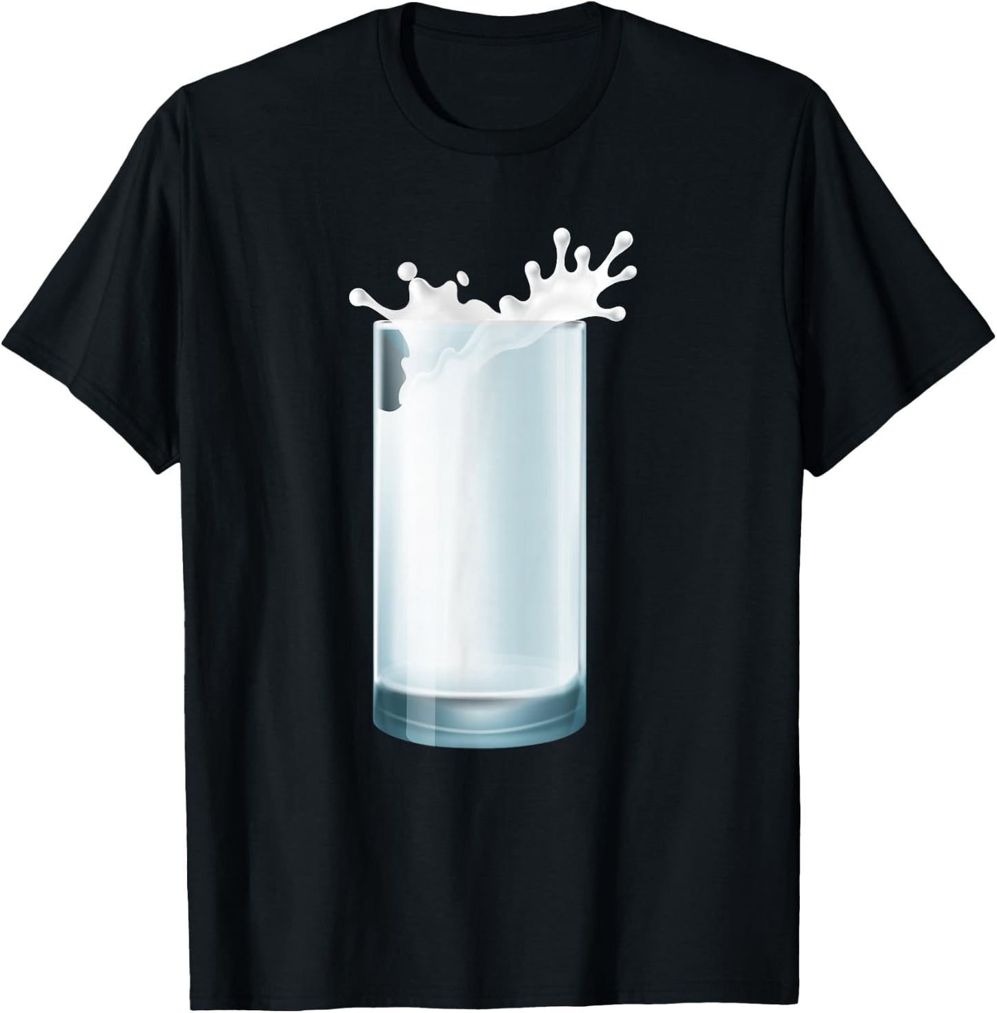 Glass of Milk Couple Matching Halloween Party DIY Costume T-Shirt - T-Shirt | Black