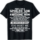 Spoiled Son I'm Raised By A Freaking Awesome Mom FEBRUARY T-Shirt - T-Shirt | Black