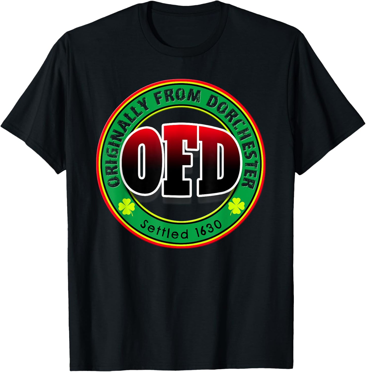 OFD Originally From Dorchester Born in the 617 Massachusetts T-Shirt - T-Shirt | Black