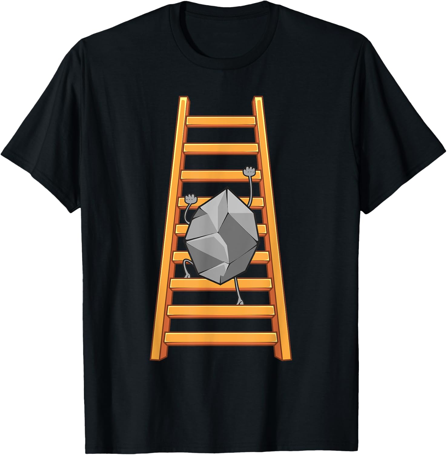 Funny Rock Climbing Women Climber Ladder Bouldering T-Shirt - T-Shirt | Black