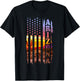 Arizona American Flag Pride Landscape Cactus T-Shirt - T-Shirt | Black