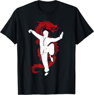 Kung Fu Combat Sports Chinese Martial Arts Kung Fu T-Shirt - T-Shirt | Black