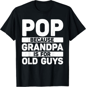 Best Pop Design For Grandpa From Grandkids Father's Day Pop T-Shirt - T-Shirt | Black