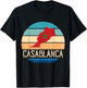 Casablanca Map Morocco Africa Port City Moroccan Homeland T-Shirt - T-Shirt | Black