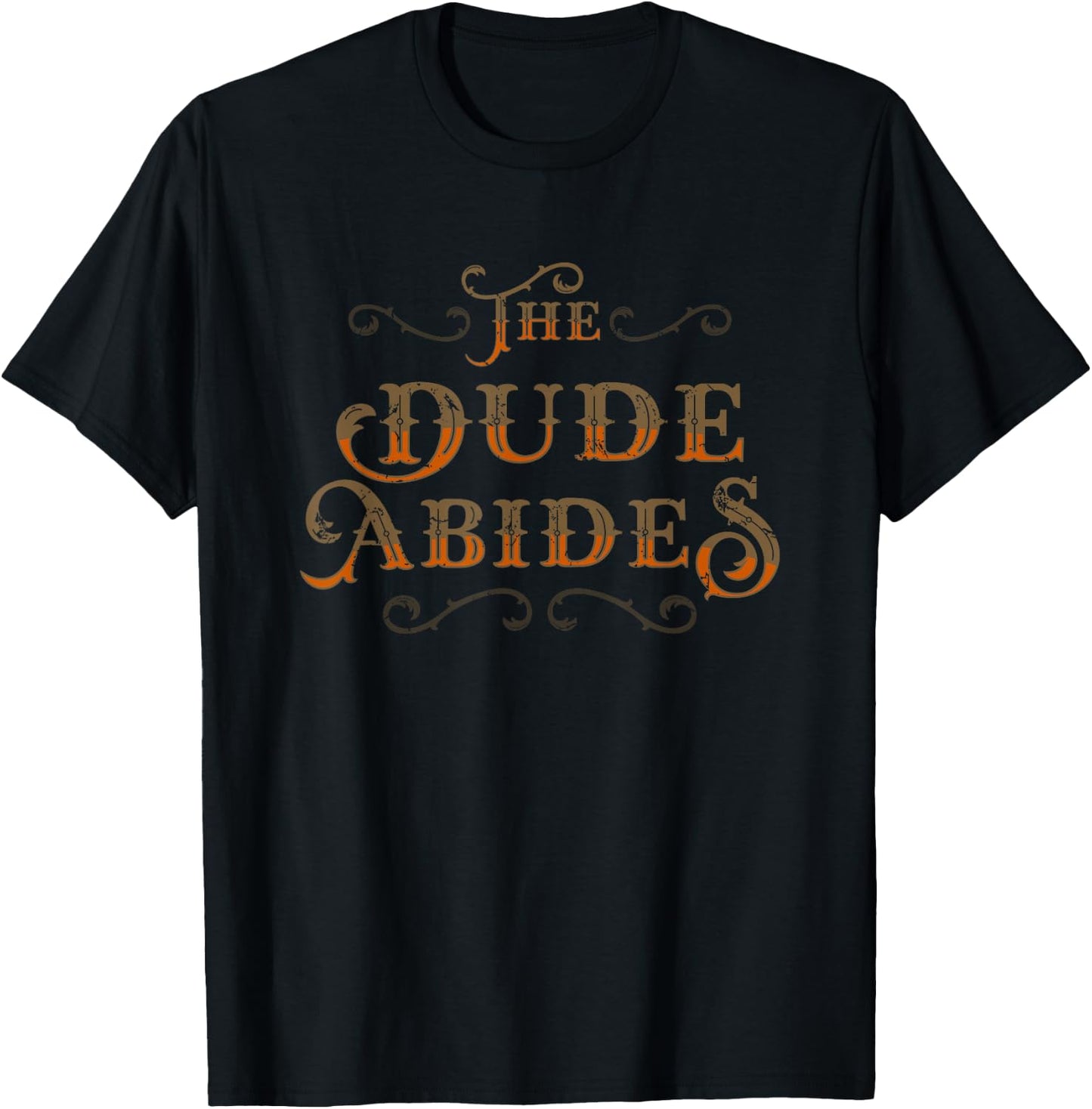 The Dude Abides Vintage Design for Film Loving Bowler T-Shirt - T-Shirt | Black