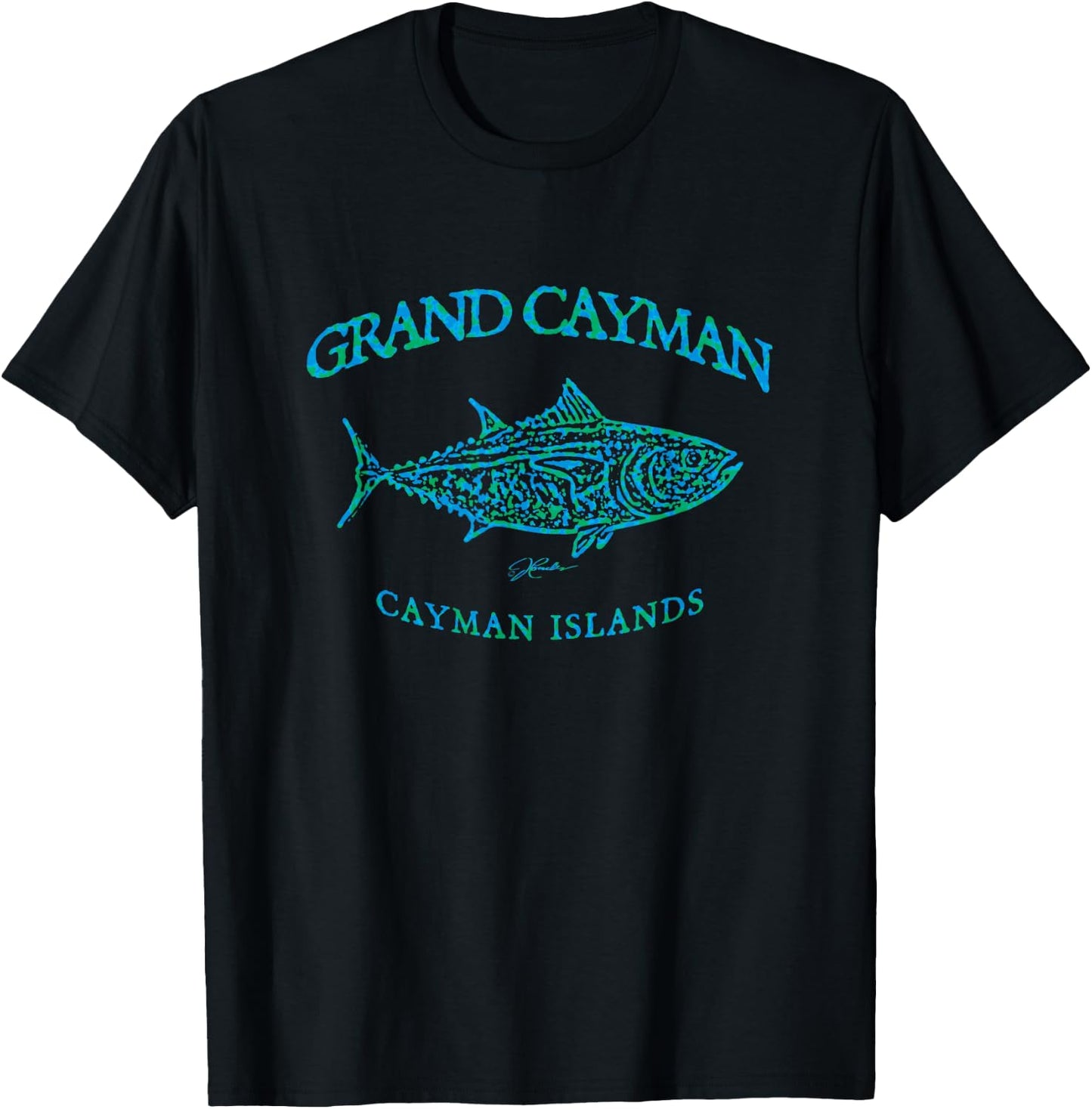 JCombs: Grand Cayman, Cayman Islands, Bluefin Tuna T-Shirt - T-Shirt | Black