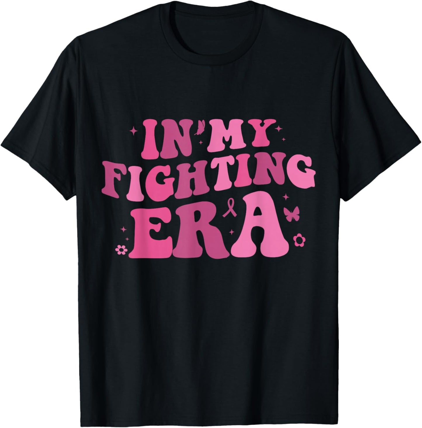 In My Fighting Era Breast Cervical Cancer Warrior T-Shirt - T-Shirt | Black