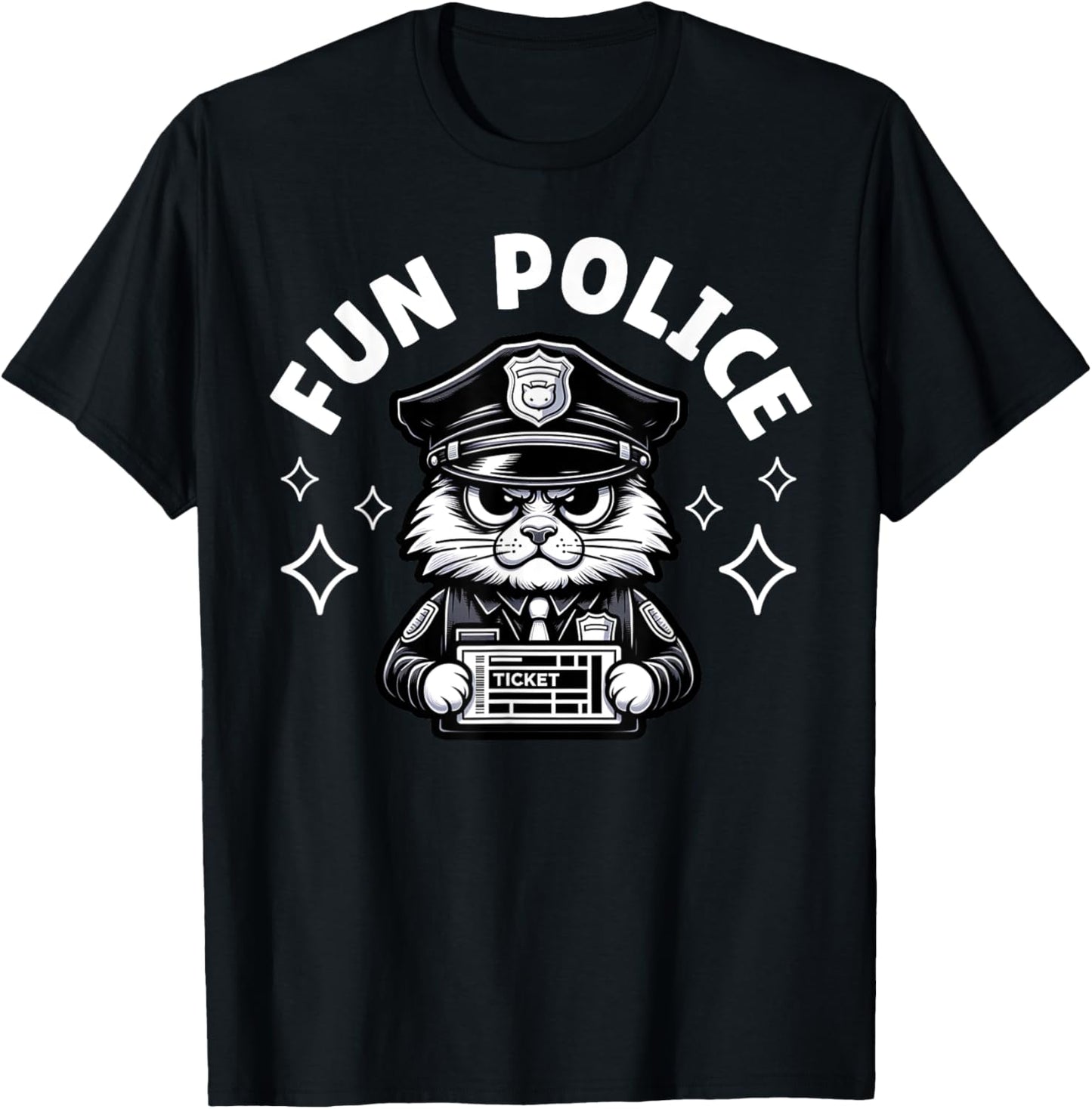 Fun Police Design Funny Gift Law Enforcement Officer Cop T-Shirt - T-Shirt | Black