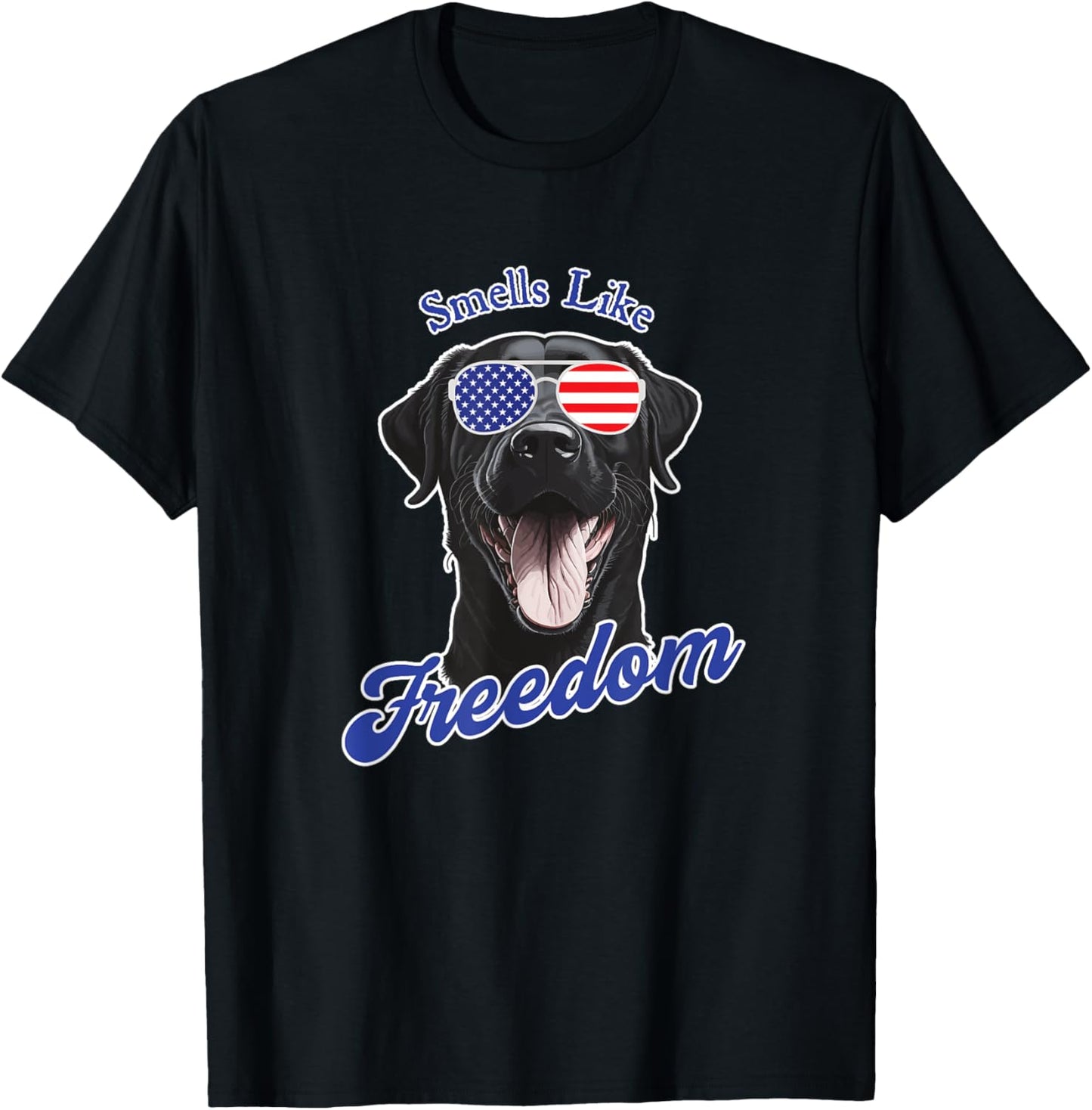 Black Labrador American Flag Vintage Americana Men T-Shirt - T-Shirt | Black