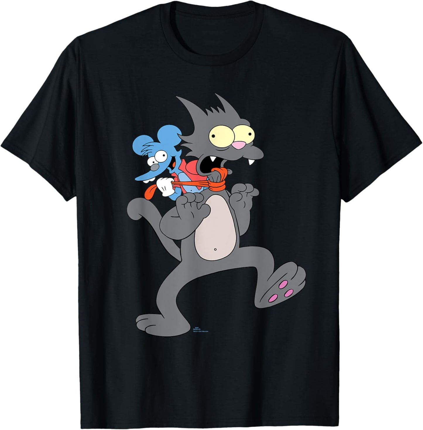 The Simpsons Itchy & Scratchy Show Funny Valentine’s Day T-Shirt - T-Shirt | Black
