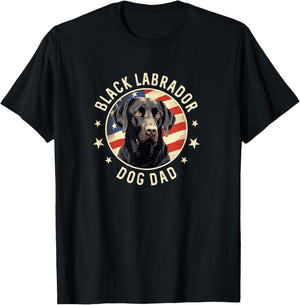 Black Lab Gifts Men, Black Labrador Retriever Dog Dad T-Shirt - T-Shirt | Black
