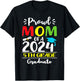 Funny Proud Mom Of A 2024 5th Grade Graduate Graduation T-Shirt - T-Shirt | Black