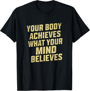 Funny Gym Motivational and Inspirational Quote T-Shirt - T-Shirt | Black