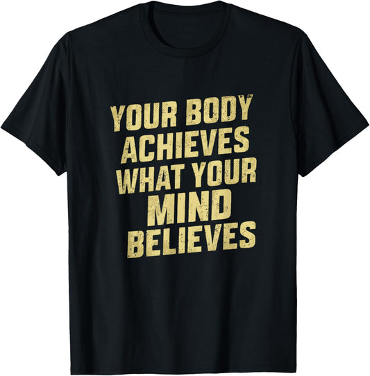 Funny Gym Motivational and Inspirational Quote T-Shirt - T-Shirt | Black