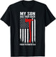 My Son Has Your Back Proud Firefighter Dad Fathers Day T-Shirt - T-Shirt | Black