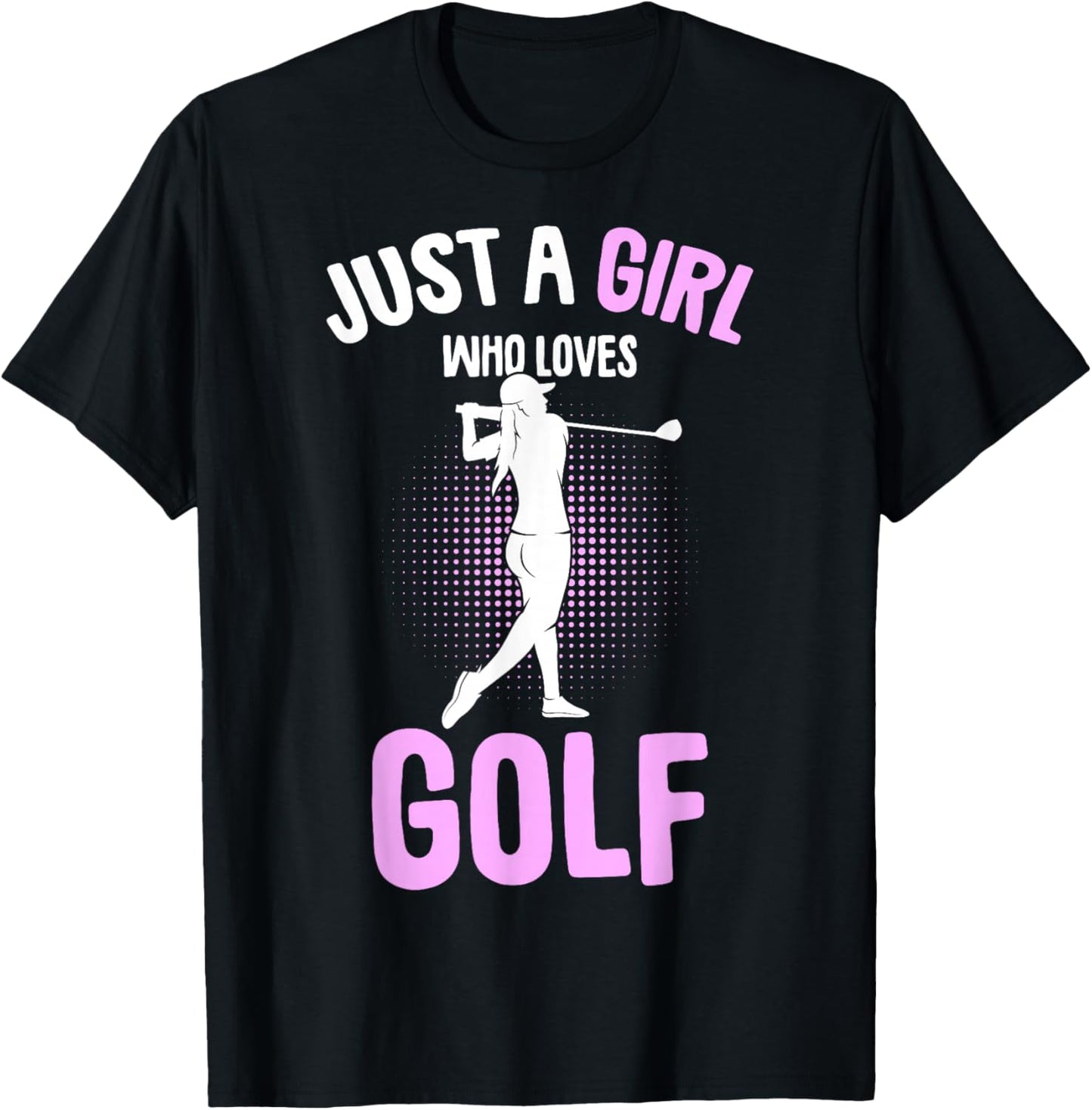 Just a Girl who loves Golf Club Golfer Golfing Kids Girls T-Shirt - T-Shirt | Black