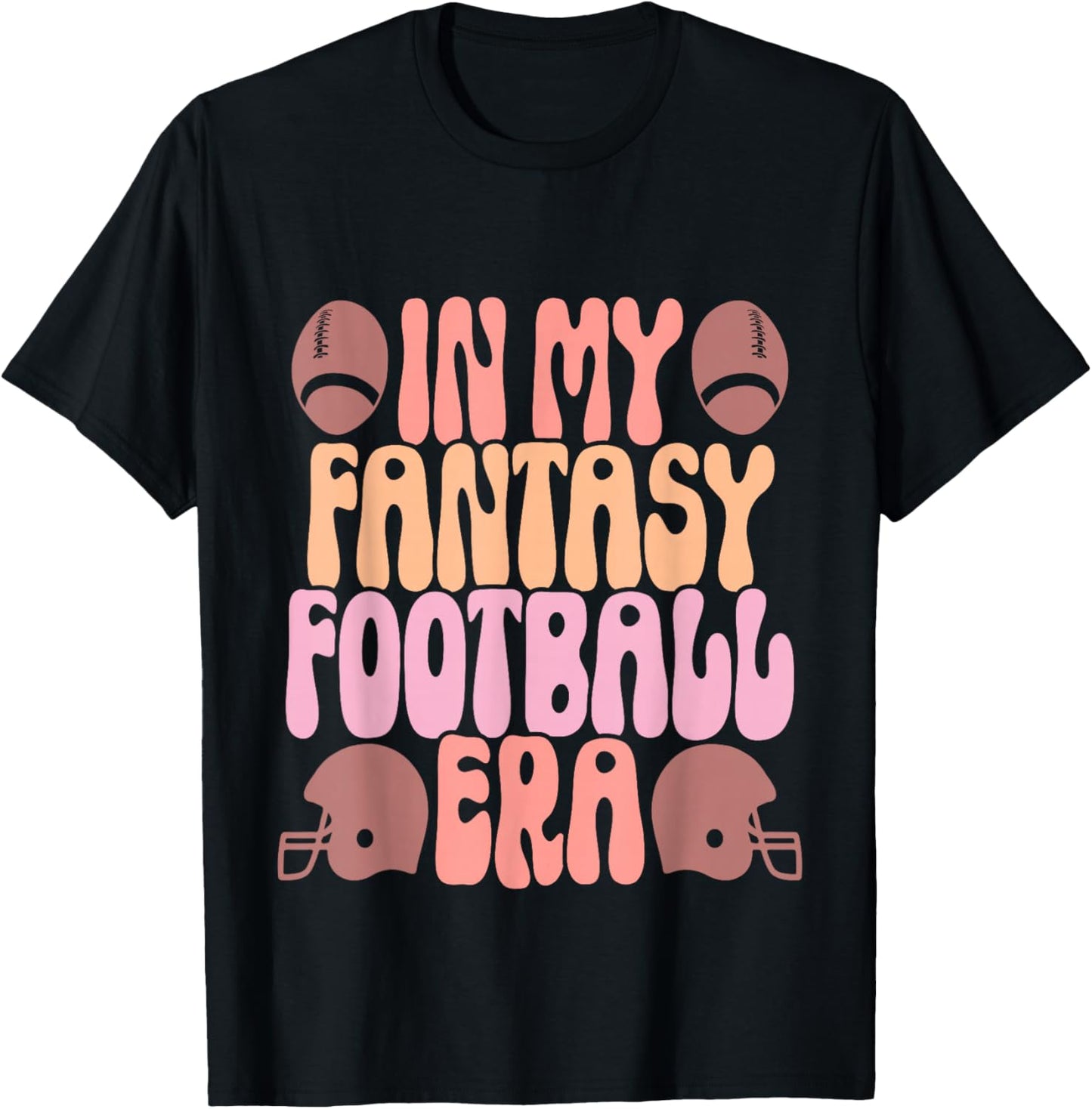 In My Fantasy Football Era for Girls Who Love Football T-Shirt - T-Shirt | Black