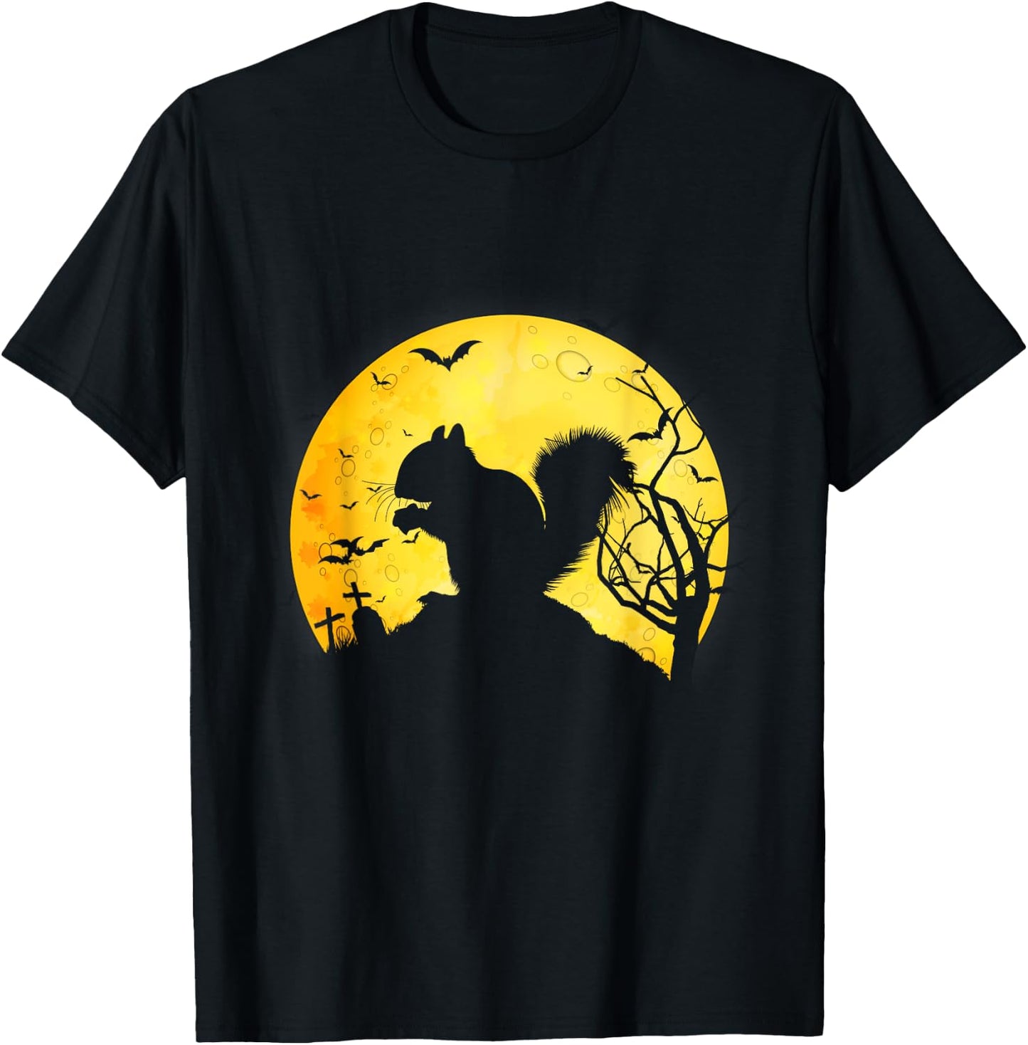 Halloween Animal Spooky Squirrel T-Shirt - T-Shirt | Black