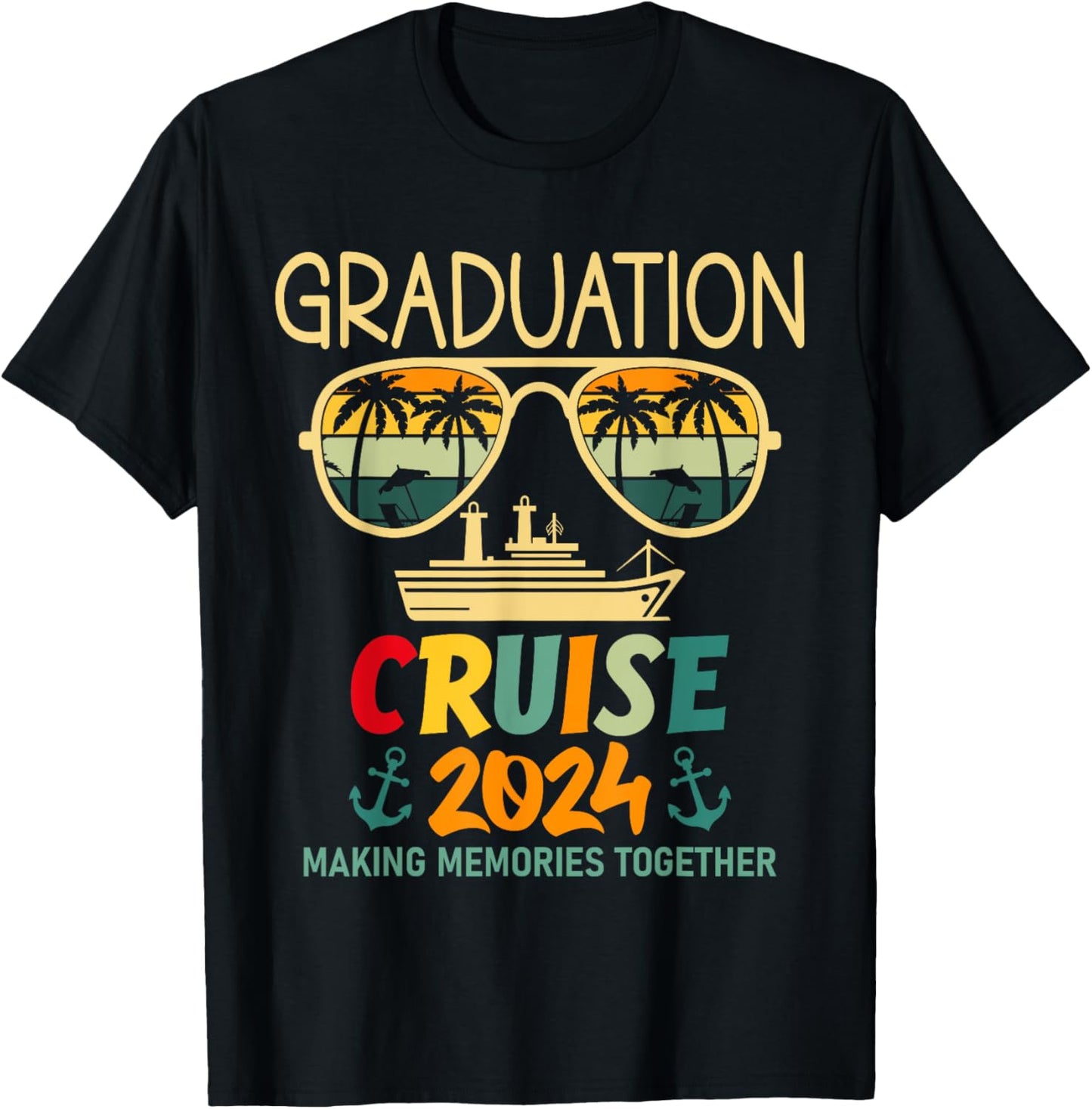 Graduation Cruise 2024 Summer Senior Grad Cruise 2024 Trip T-Shirt - T-Shirt | Black
