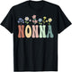 Nonna Gifts Women Wildflower Floral Design Nonna T-Shirt - T-Shirt | Black