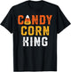 Halloween Candy Corn King Funny Retro T-Shirt - T-Shirt | Black
