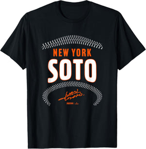Juan Soto New York Name & Number (Front & Back) T-Shirt - T-Shirt | Black