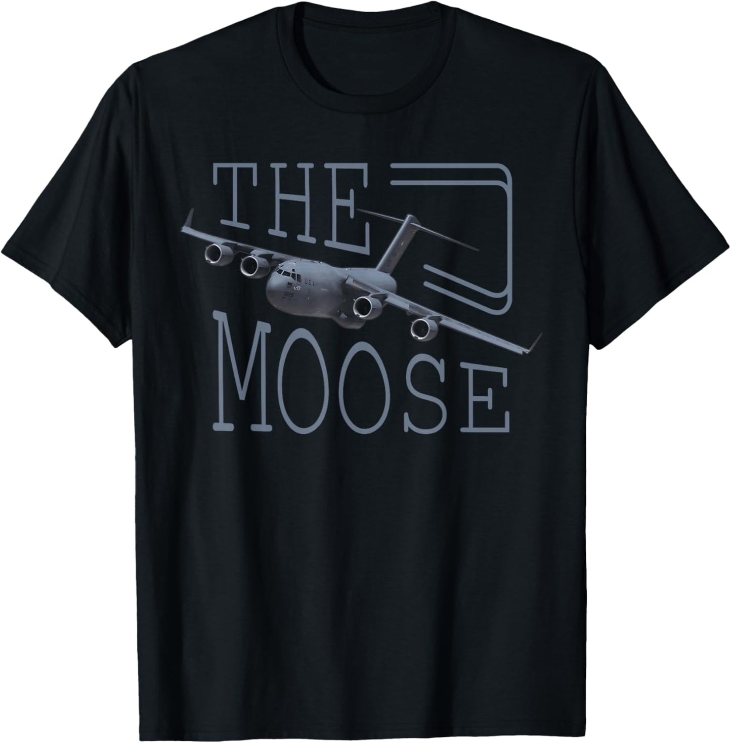 C-17 Globemaster Moose US Military Aircraft T-Shirt - T-Shirt | Black