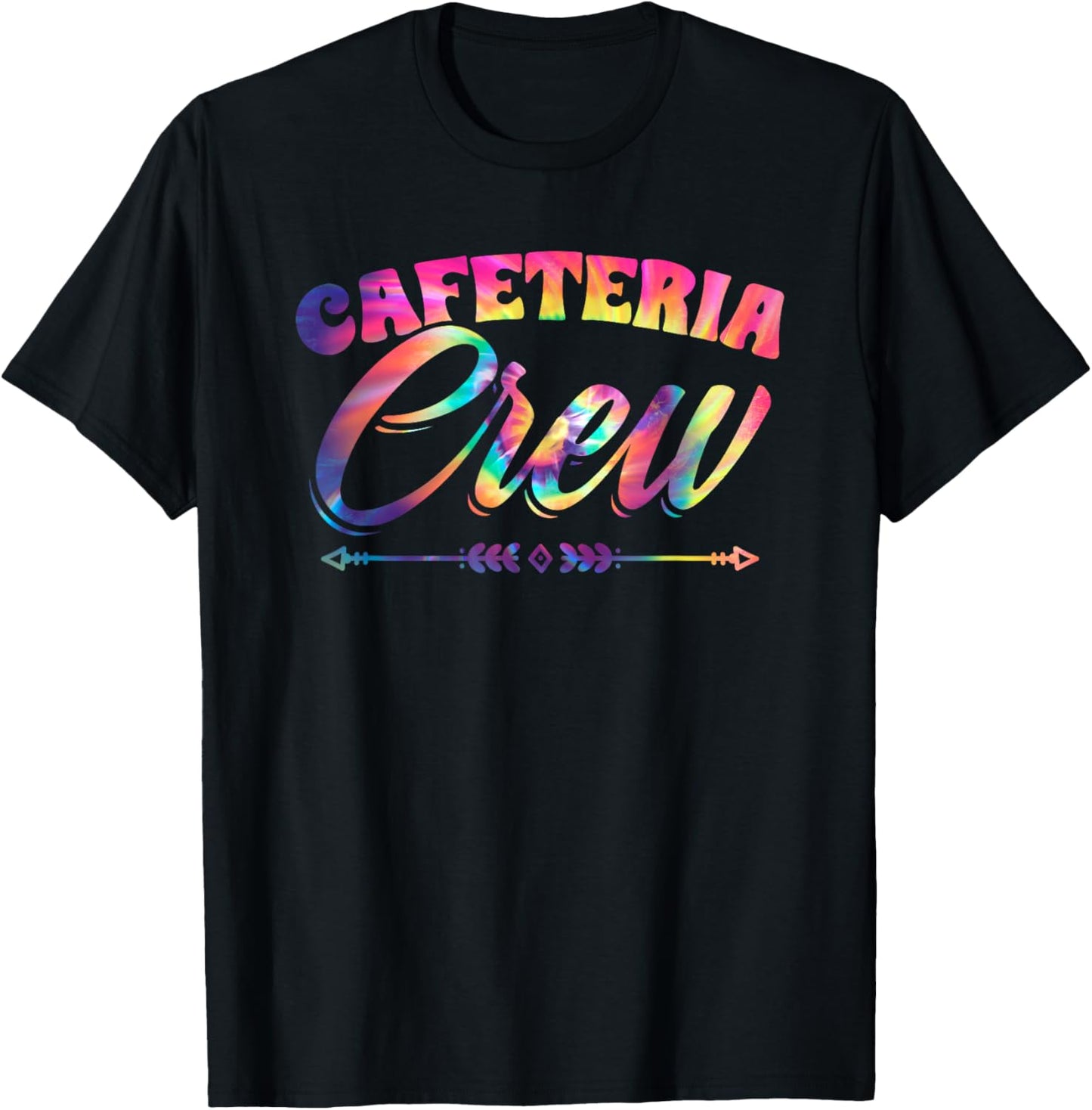 Cafeteria Crew Tie Dye Food Service Cafeteria Worker T-Shirt - T-Shirt | Black