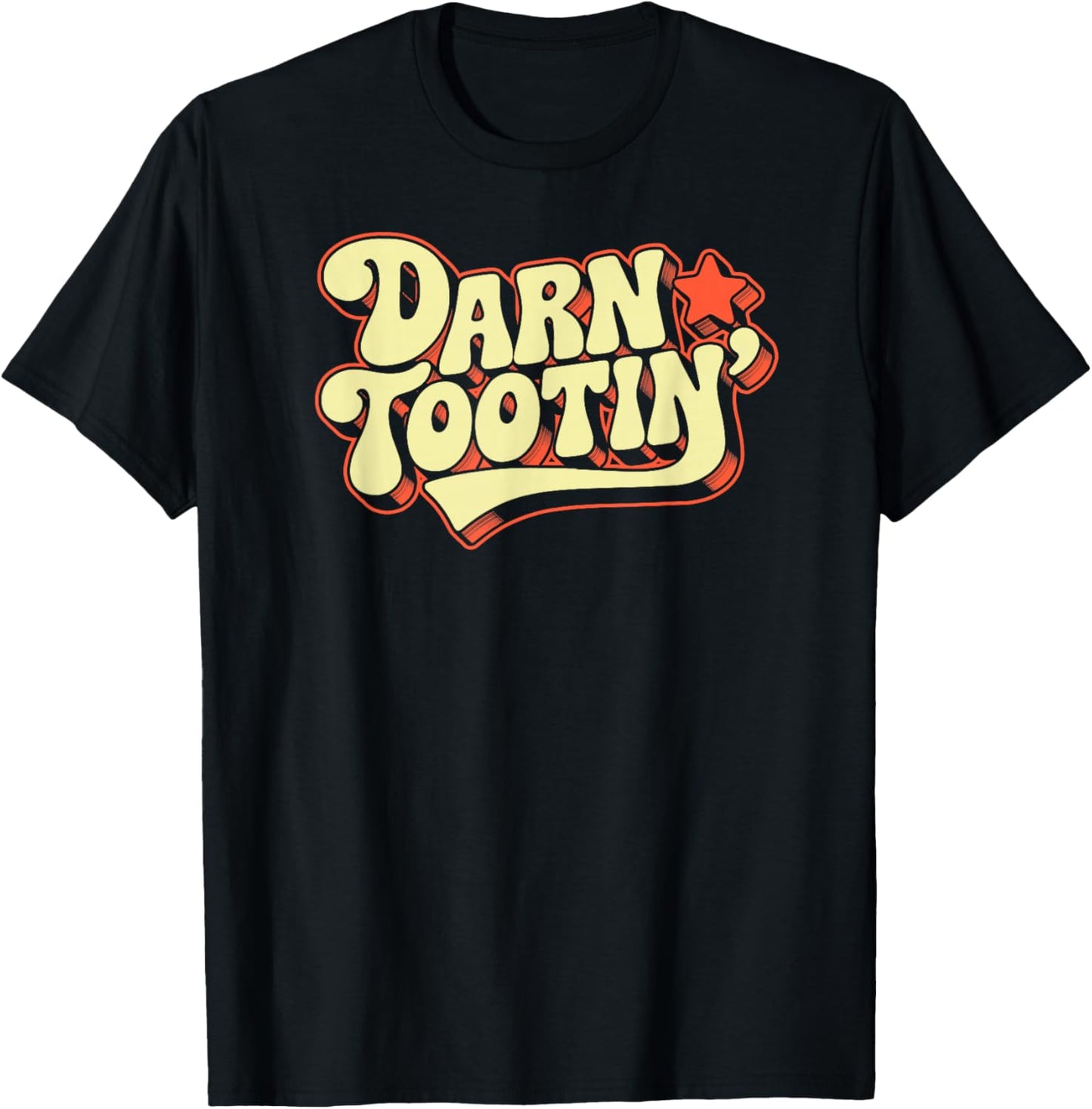 Darn Tootin' Vintage Retro Funny T-Shirt - T-Shirt | Black
