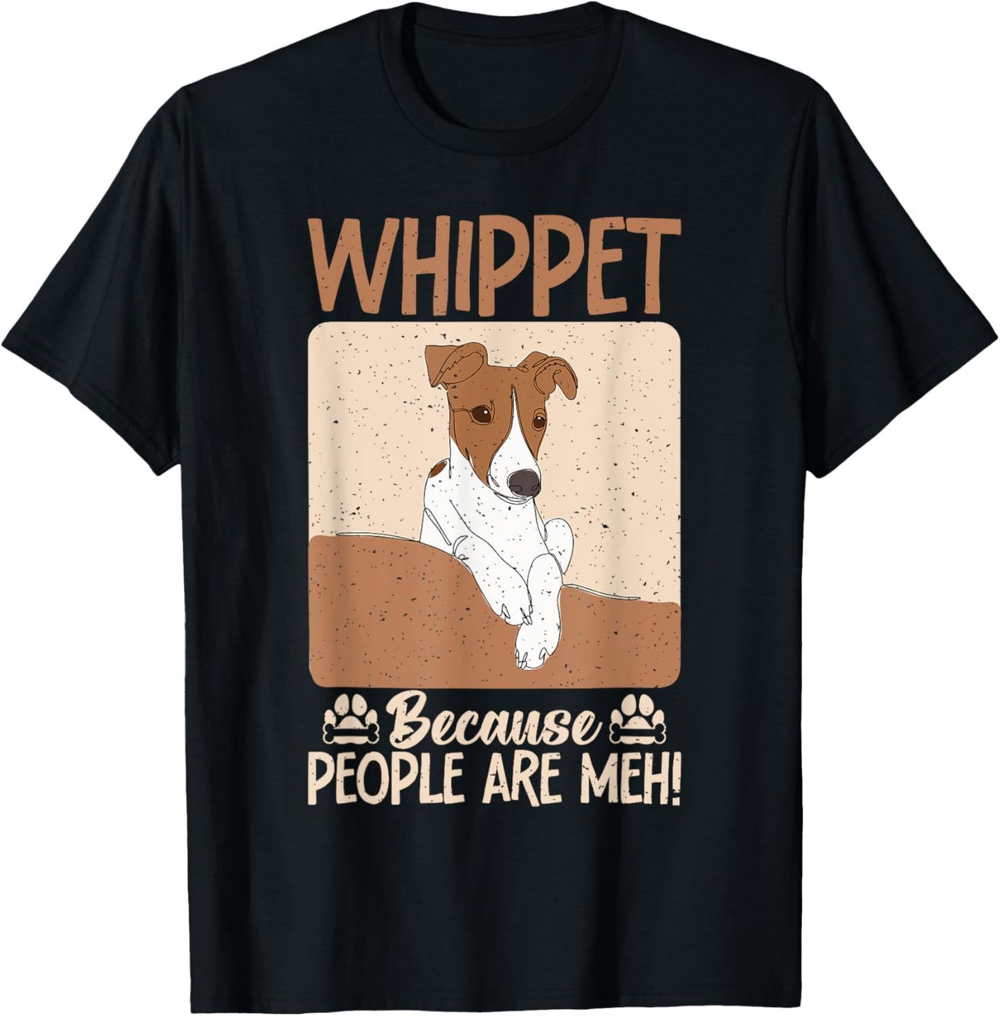 Whippet because People are meh Whippet T-Shirt - T-Shirt | Black