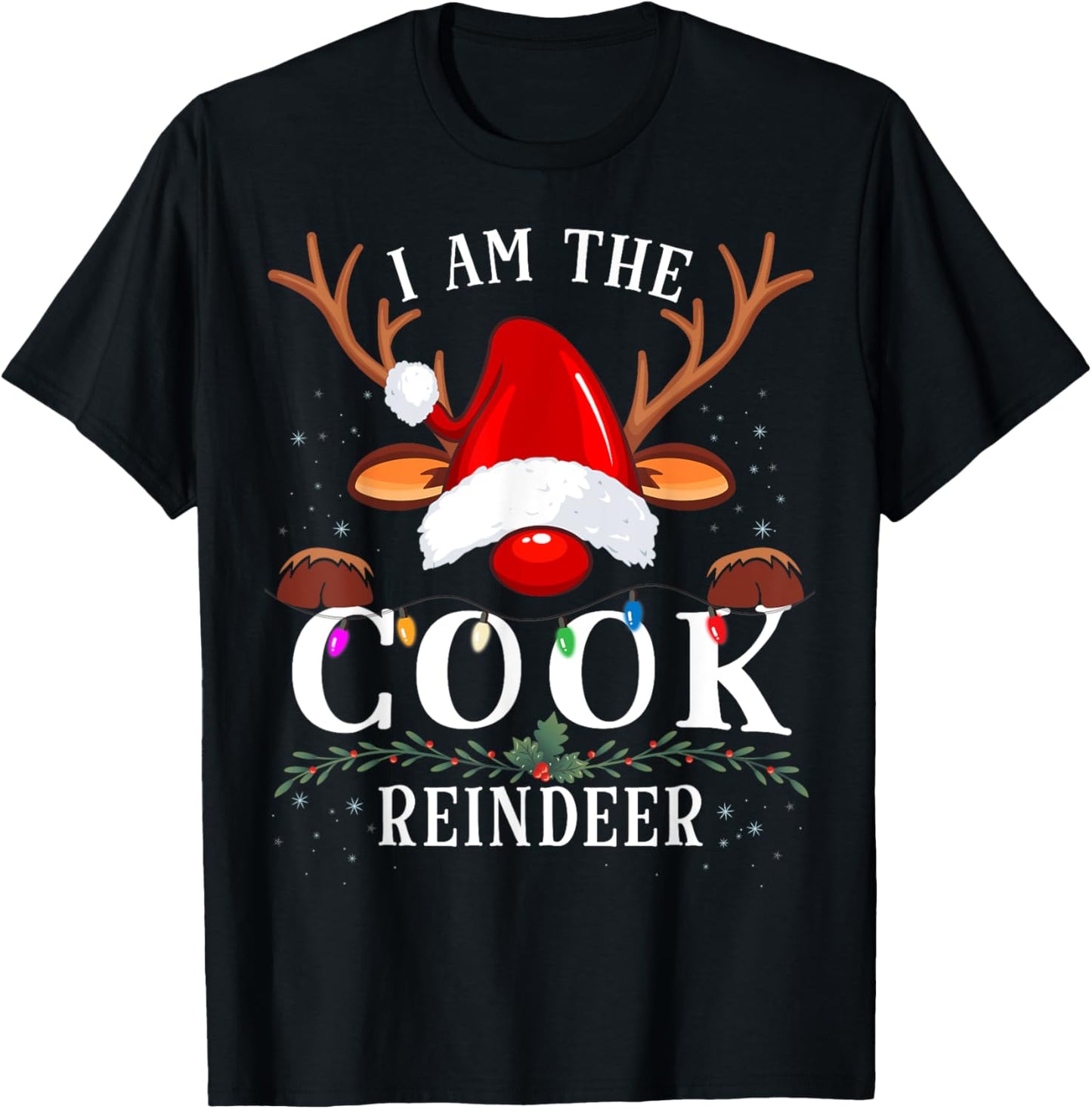 99 Gifts Christmas Reindeer Costume Party -Adults Reindeer Christmas Family T-Shirt - T-Shirt | Black