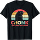 Funny Meme Chonky Cat Scale Retro Style T-Shirt - T-Shirt | Black