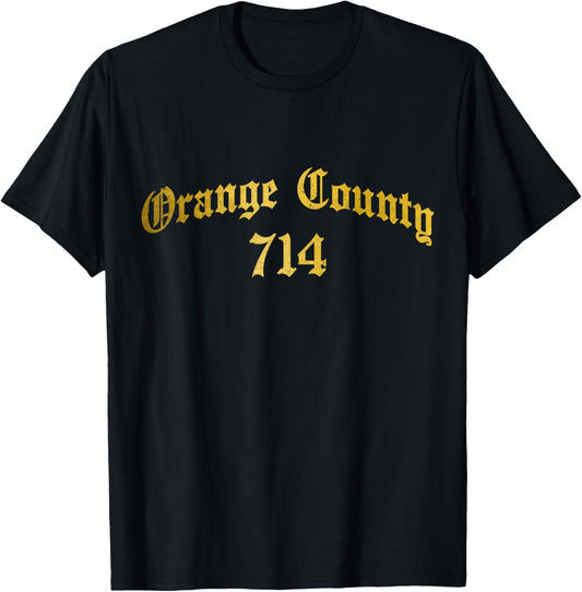 Orange County Area Code 714 Pride California Santa Ana T-Shirt - T-Shirt | Black