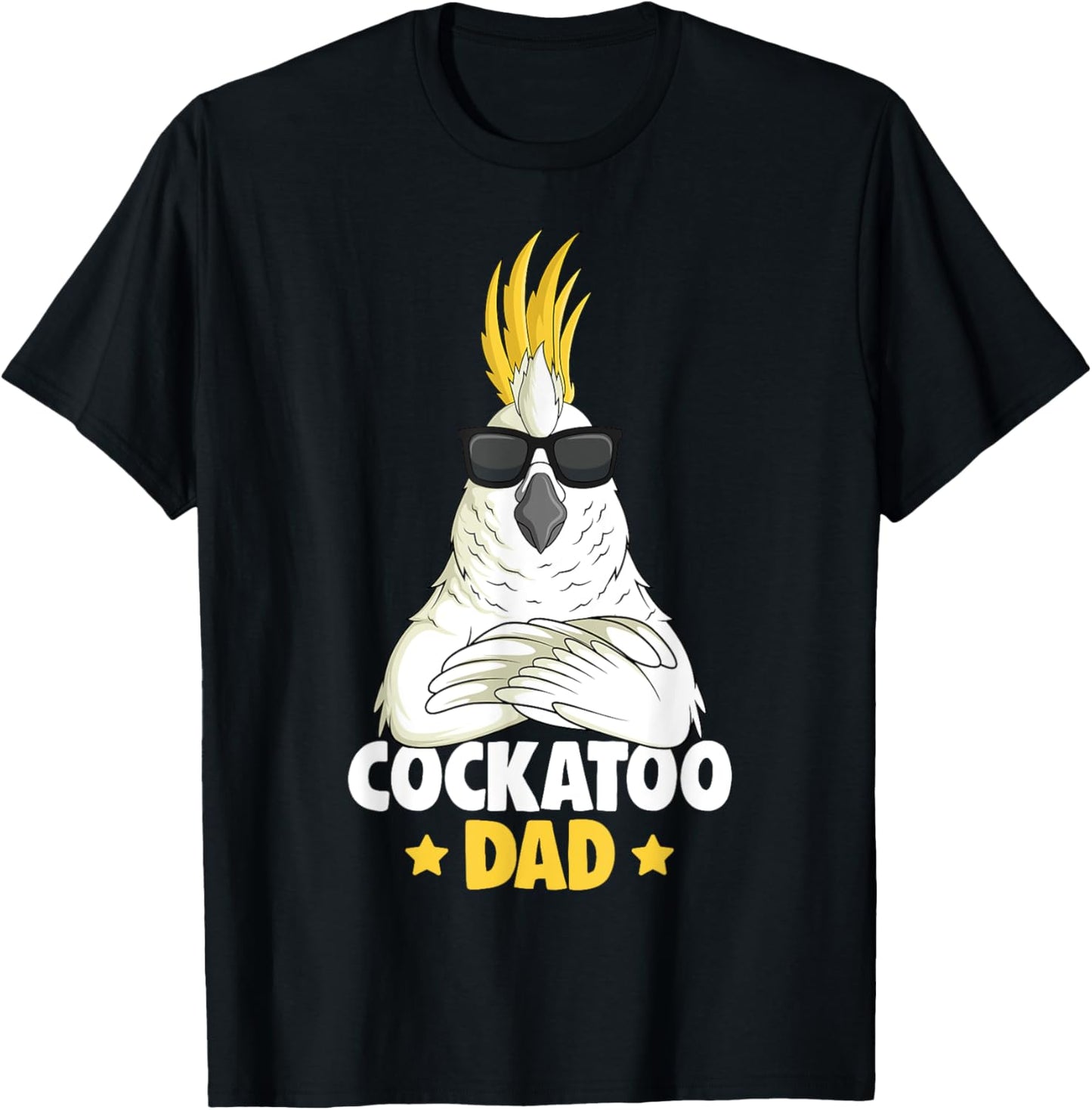 Cockatoo Dad Parrot Bird T-Shirt - T-Shirt | Black