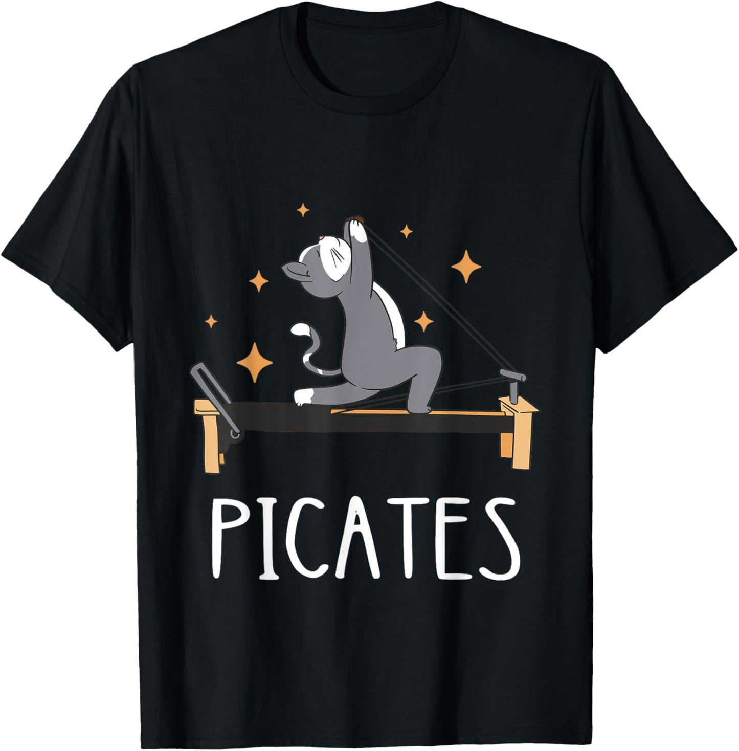 Pilates Cat Pilates Workout Pilates Fitness Instructor Women Kids T-Shirt - T-Shirt | Black
