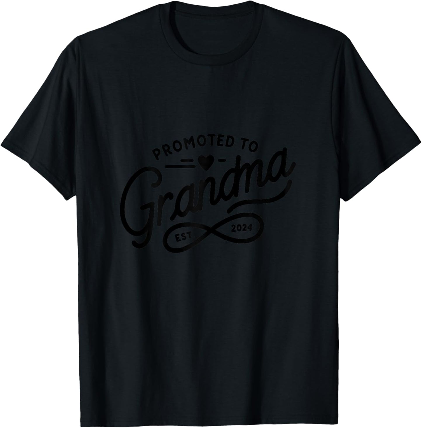 Promoted to Grandma 2024 T-Shirt - T-Shirt | Black