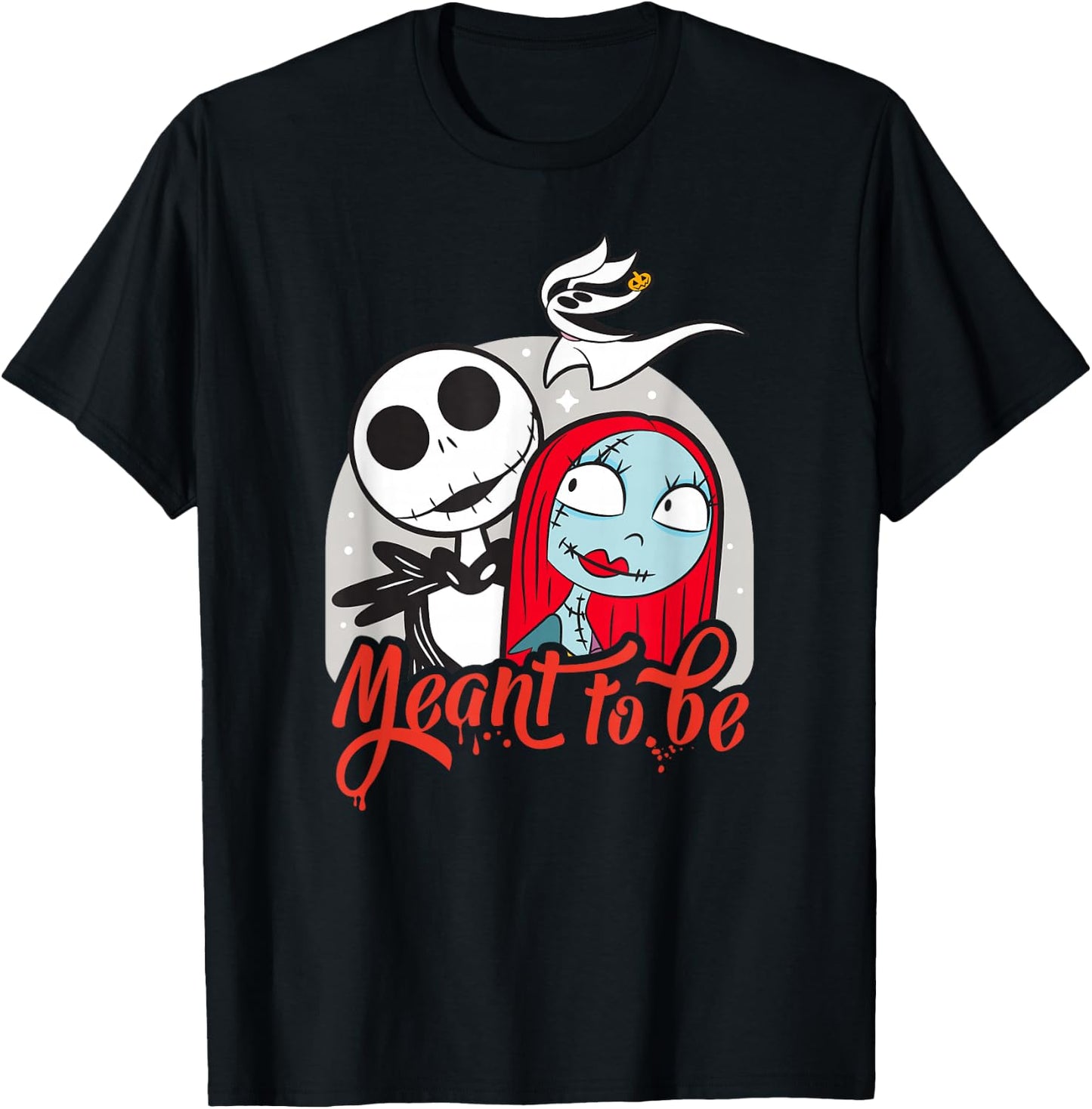 Disney The Nightmare Before Christmas Jack & Sally T-Shirt - T-Shirt | Black