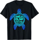 Amelia Island Tribal Sea Turtle Florida Summer Vacation 2025 T-Shirt - T-Shirt | Black