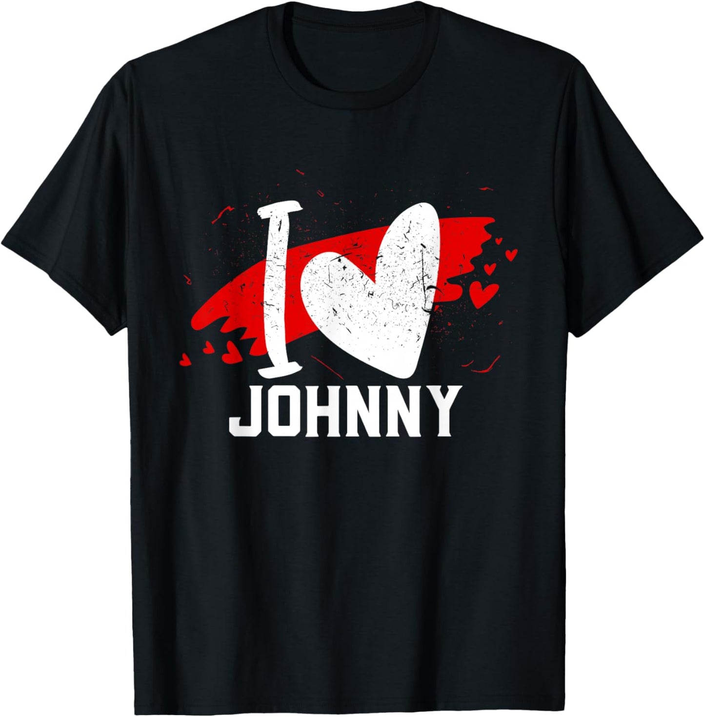 I Love JOHNNY I Heart JOHNNY T-Shirt - T-Shirt | Black