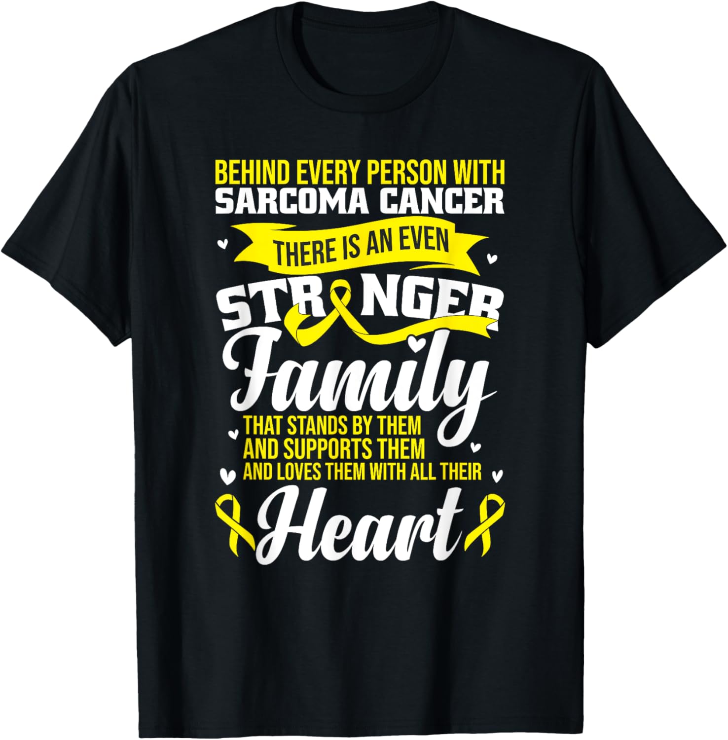 Sarcoma Cancer Support T-Shirt - T-Shirt | Black