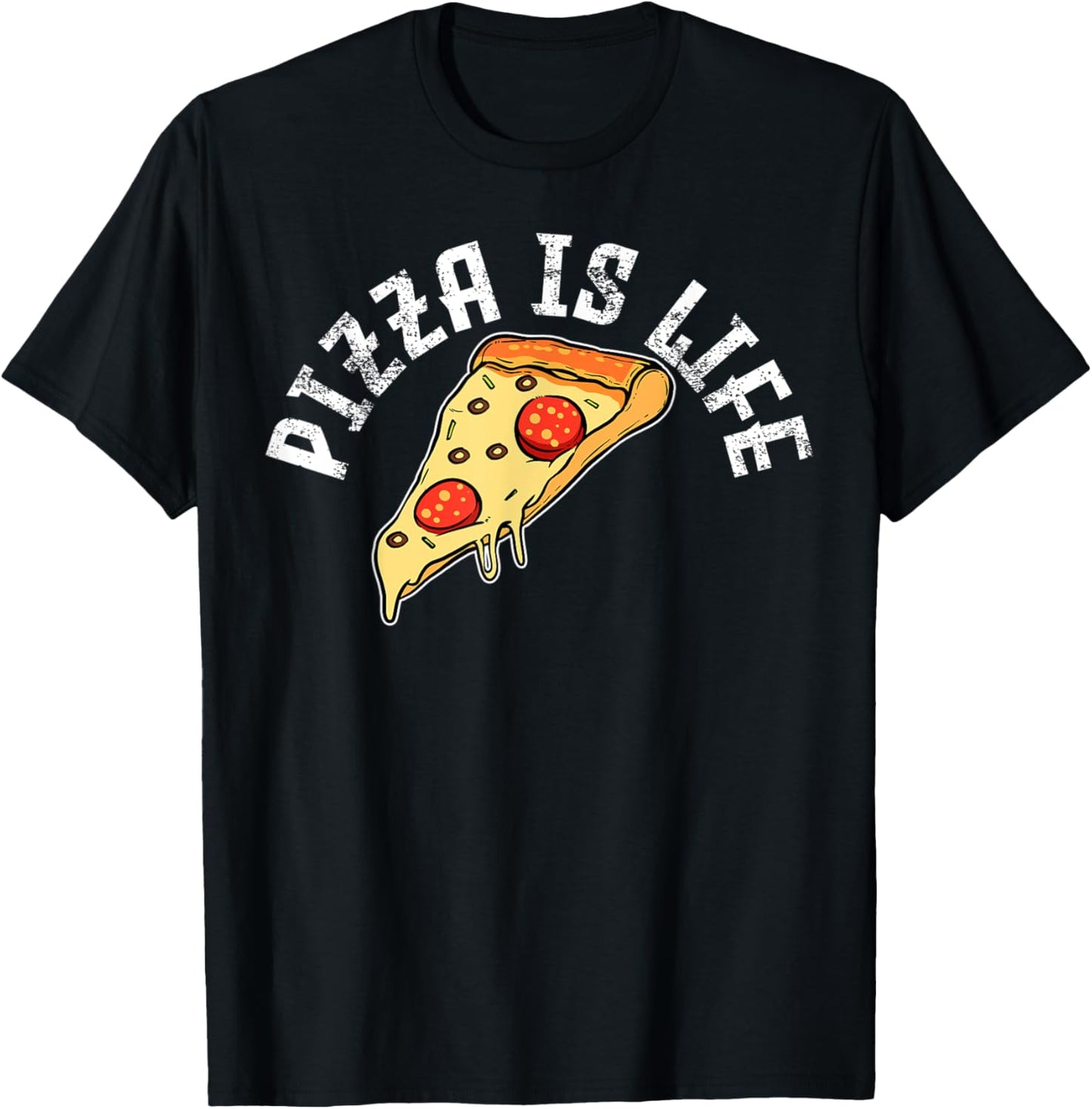 Pizza Is Life T-Shirt - T-Shirt | Black