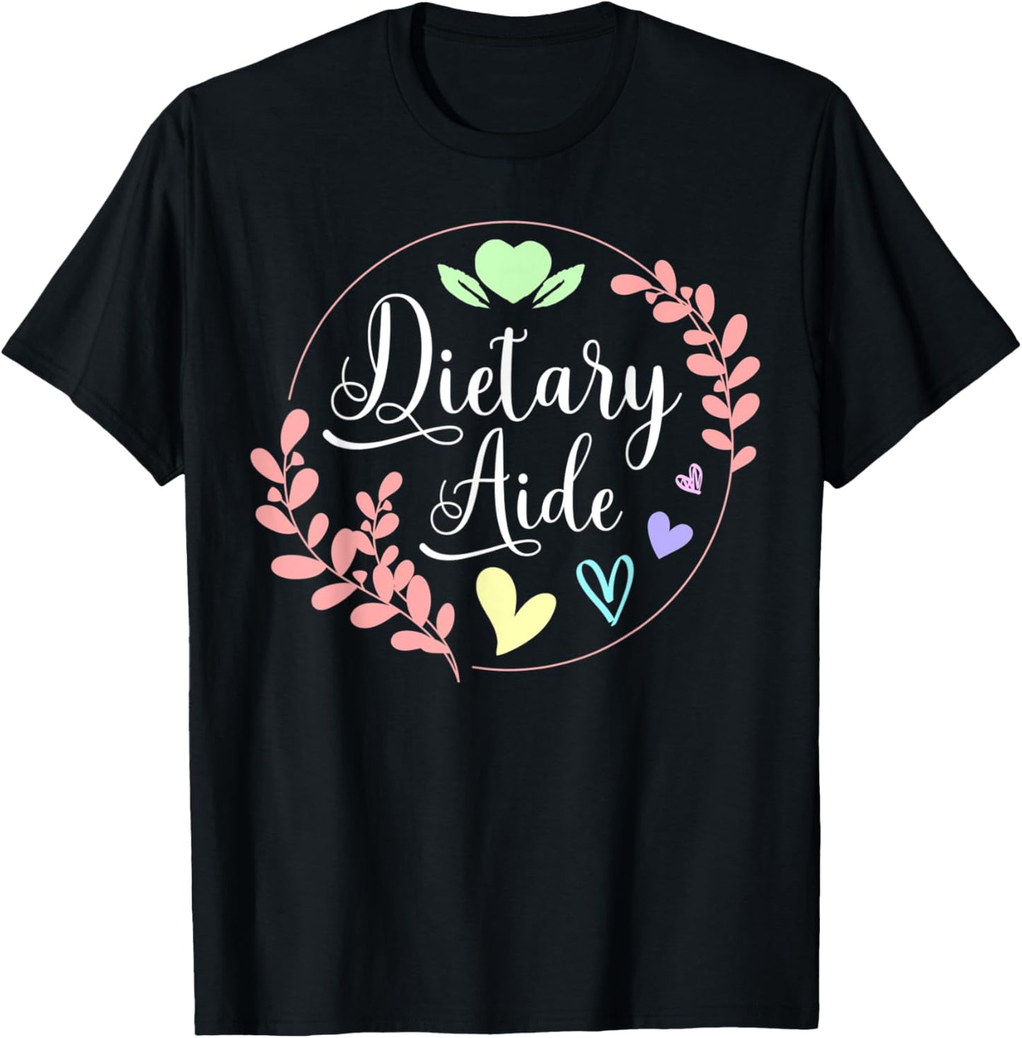 Dietary Aide Heart T-Shirt - T-Shirt | Black