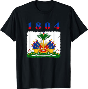 Haiti Flag Symbol Pride Roots Haitian 1804 T-Shirt - T-Shirt | Black