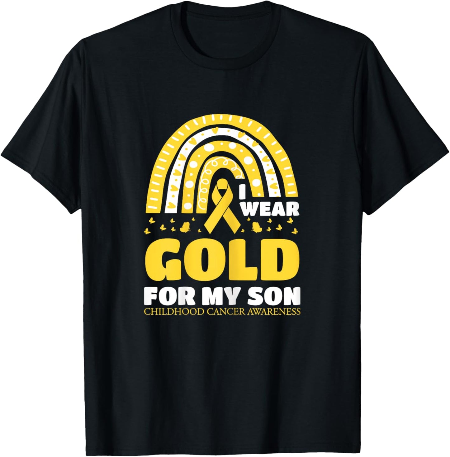 I Wear Gold For My Son Childhood Cancer Awareness Women T-Shirt - T-Shirt | Black