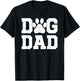 Dog Dad - Distressed Design Style - Funny Dog Paw T-Shirt - T-Shirt | Black