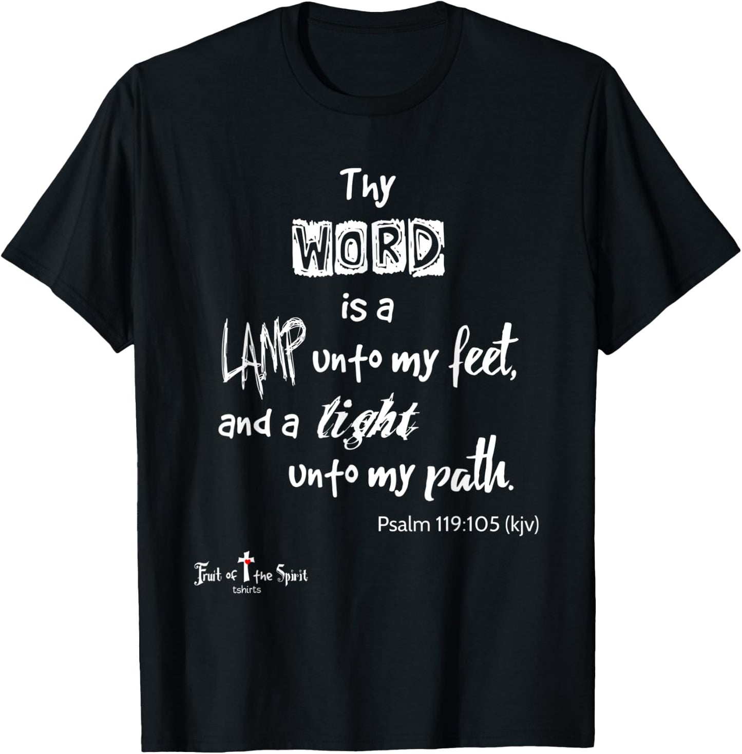 Thy word is lamp unto feet Psalm 119:105 Christian T-Shirt - T-Shirt | Black