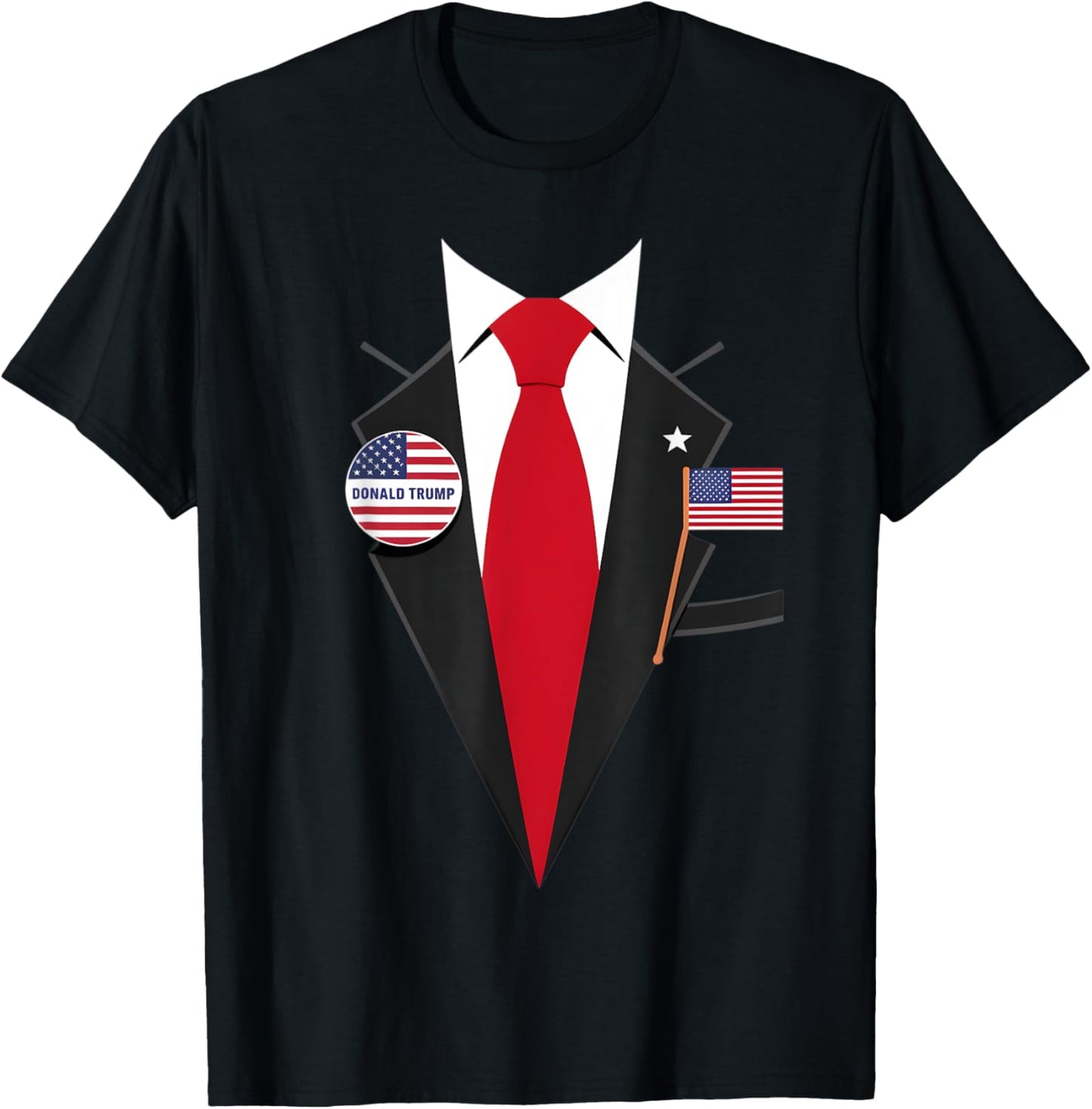 Donald Trump Suit and Tie Halloween Costume T-Shirt - T-Shirt | Black